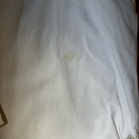 Chloe cream linen blend quarter sleeve midi dress SIZE 38/8 - Picture 3 of 5